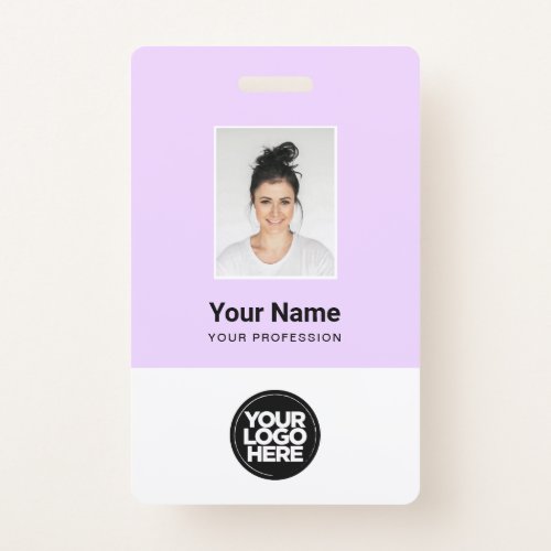 Custom Employee Photo Bar Code Name Badge