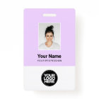 Custom Employee Photo, Bar Code, Name Badge