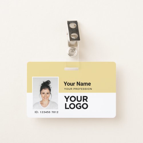 Custom Employee  Photo Bar or Qr Code Logo Name I Badge