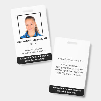 Custom Employee Photo Hospital ID Badge