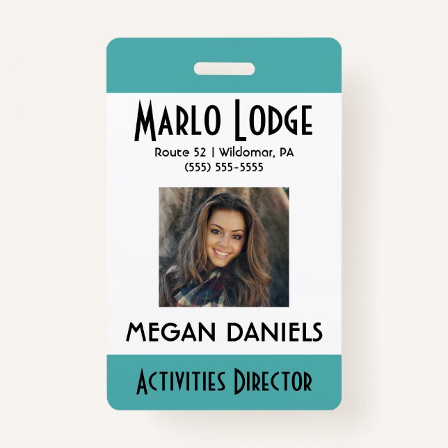 Custom Employee Photo ID Badge (Front)