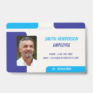 Custom Employee Photo ID Badge Card