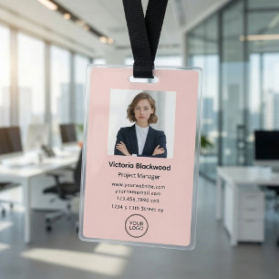 Custom Employee Photo ID Badge Personalized
