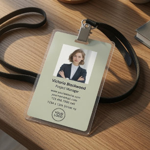 Custom Employee Photo ID Badge Personalized