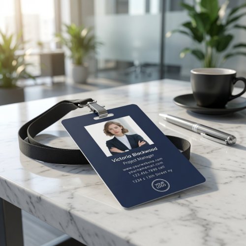 Custom Employee Photo ID Badge with Company Logo