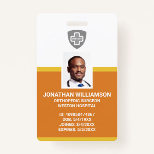 Custom Employee Photo ID, Barcode & Logo Company Badge