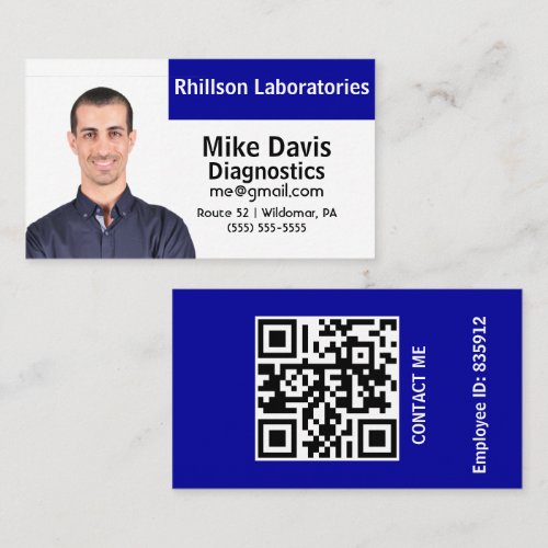Custom Employee Photo ID Business Card