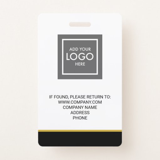 Custom Employee Photo ID Card Badge | Zazzle