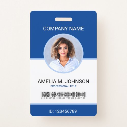 Custom Employee Photo ID Card Badge