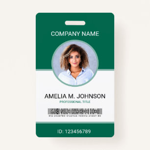 Custom Employee Photo ID Card Badge