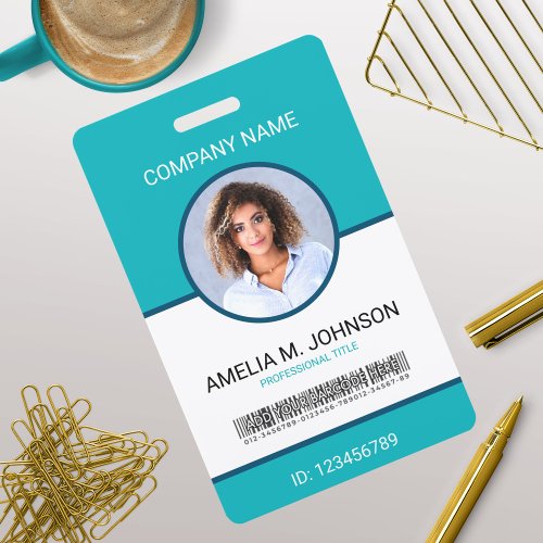 Custom Employee Photo ID Card Badge