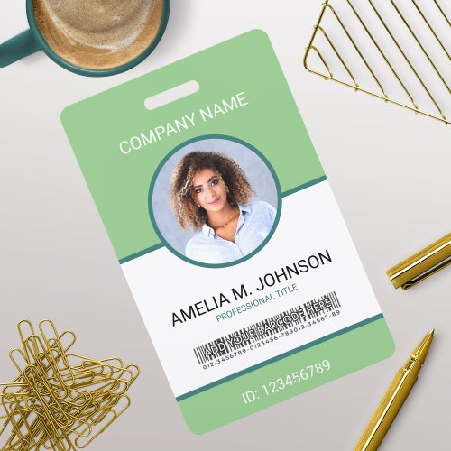 Custom Employee Photo ID Card Badge