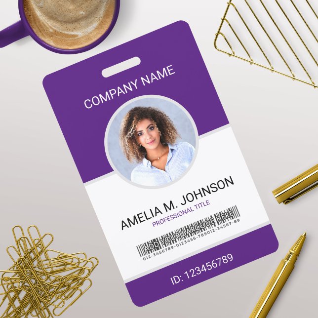 Custom Employee Photo ID Card Badge (Creator Uploaded)