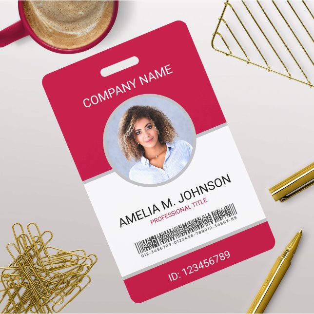 Custom Employee Photo ID Card Badge (Creator Uploaded)