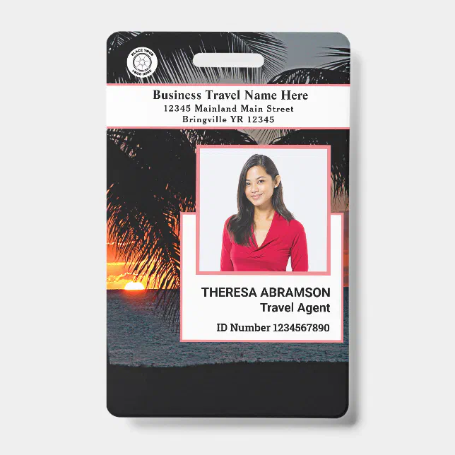 Custom Employee Photo ID Card Bar Code Badge | Zazzle