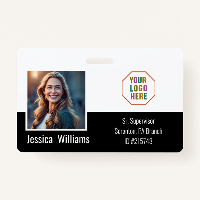 Custom Employee Photo ID Company Badge (Front)