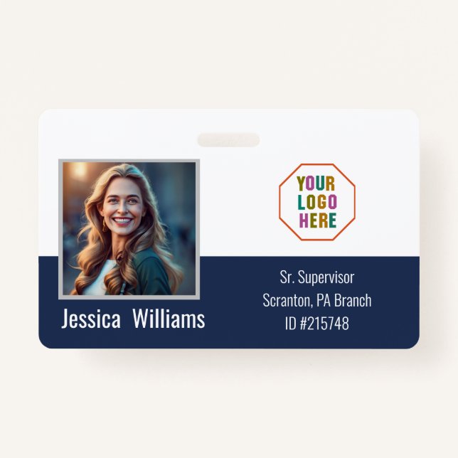 Custom Employee Photo ID Company Badge (Front)