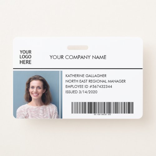 Custom Employee Photo ID Company Security Badge
