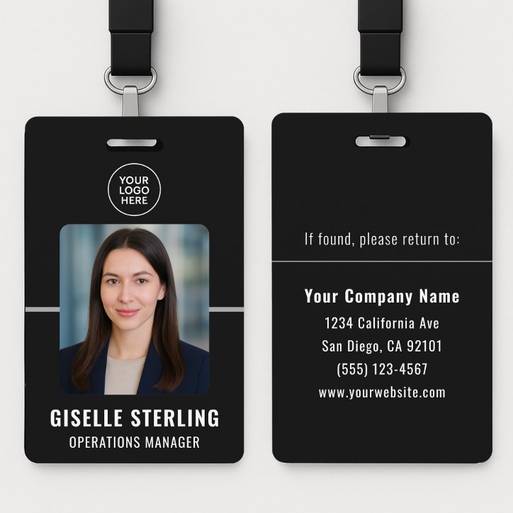 Custom Employee Photo Id Work Security Staff Badge