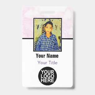 Custom Employee - Photo, Logo, Bar Code and Name Badge