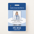 Custom Employee Photo Logo Bar Code Name Badge | Zazzle