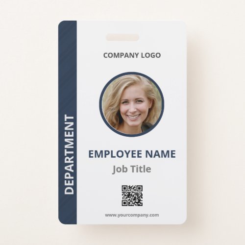 Custom Employee Photo Logo Bar Code Name Badge