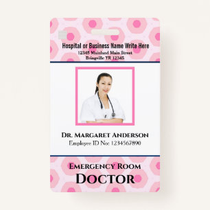 Custom Employee Photo Logo Bar Code Name Badge