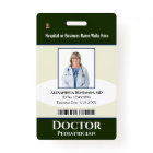 Custom Employee Photo Logo Bar Code Name