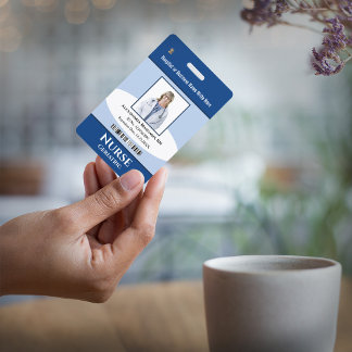 Custom Employee Photo Logo Bar Code Name Badge