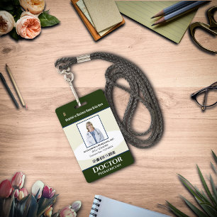 Custom Employee Photo Logo Bar Code Name Badge