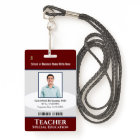 Custom Employee Photo Logo Bar Code Name