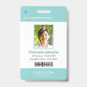 Custom Employee Photo Logo Bar Code Name Badge