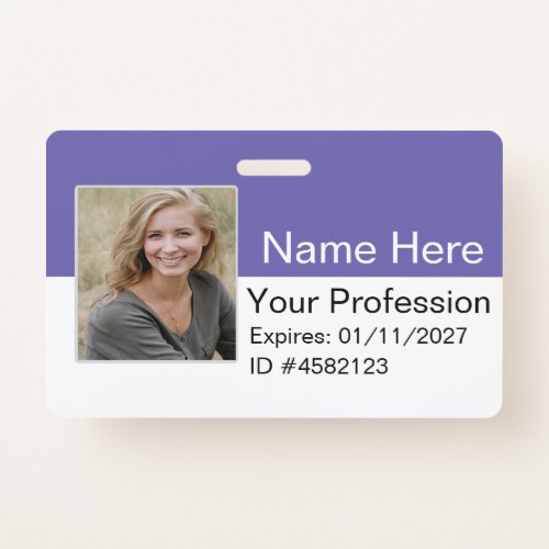 Custom Employee Photo Logo Bar Code Name Badge ID