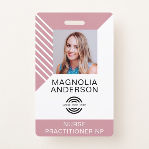 Custom Employee Photo Logo Barcode Name Badge