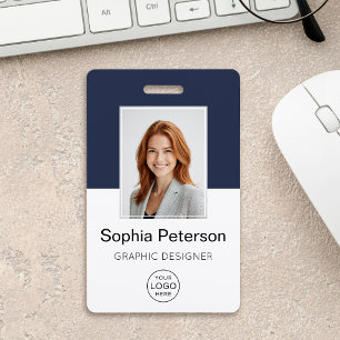 Custom Employee Photo, Logo, Name Badge