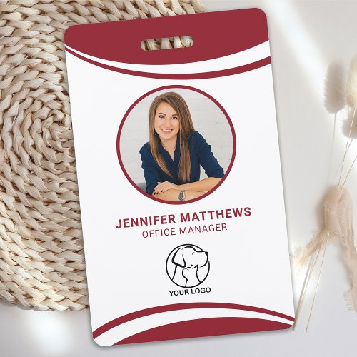 Custom Employee Photo Logo Name Badge