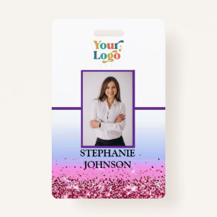 Custom Employee Photo Logo Name Badge