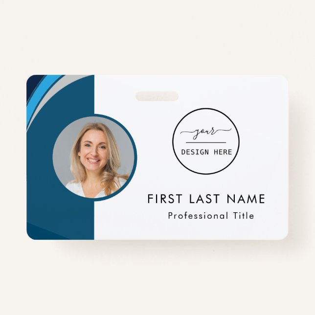 Custom Employee - Photo, Logo, Name ID  Badge (Front)