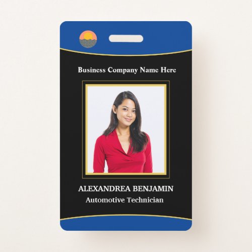Custom Employee Photo Logo Name ID Card  Badge