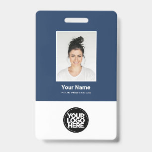 Custom Employee Photo,Logo, Name, Qr Code Badge