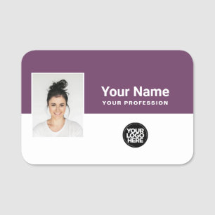 Custom Employee Photo, Logo, Profession Name Tag