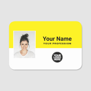 Custom Employee Photo, Logo, Profession Name Tag
