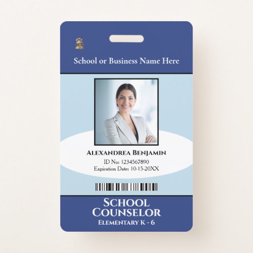 Custom Employee Photo Logo School Teacher ID Card Badge