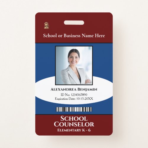 Custom Employee Photo Logo School Teacher ID Card Badge
