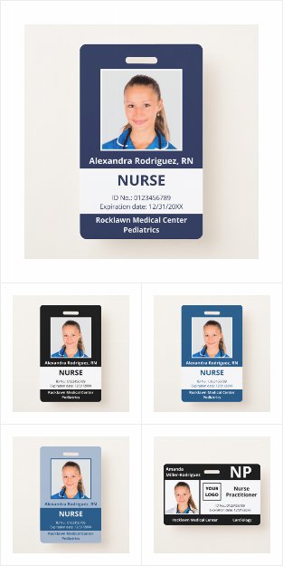 Custom Employee Photo Medical ID Badges
