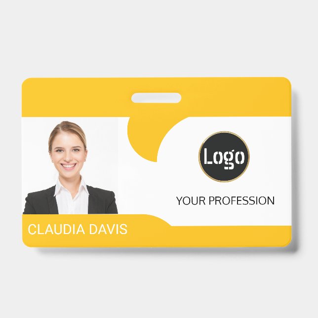 Custom Employee Photo,Name  Badge (Front)