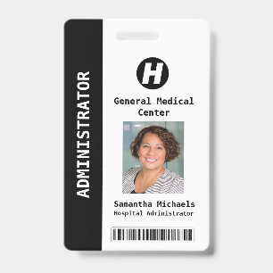 Custom Employee Photo, Name, Bar Code, Logo  Badge