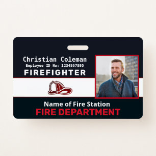 Custom Employee Photo Name ID  Card Logo Bar Code  Badge