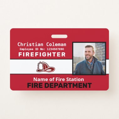 Custom Employee Photo Name ID  Card Logo Bar Code  Badge