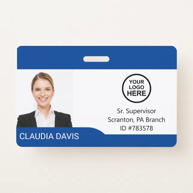 Custom Employee Photo,Name , Logo , Badge | Zazzle